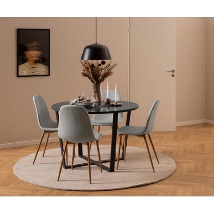 Silla de comedor KAIA 1 pz gris claro/roble