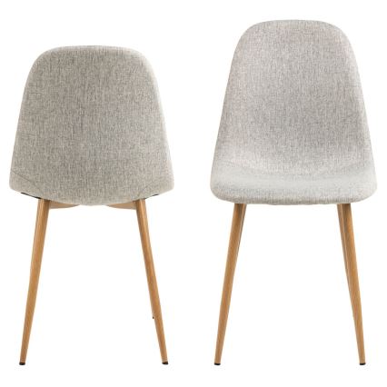 Silla de comedor KAIA 1 pz gris claro/roble