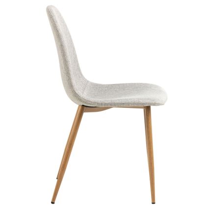 Silla de comedor KAIA 1 pz gris claro/roble