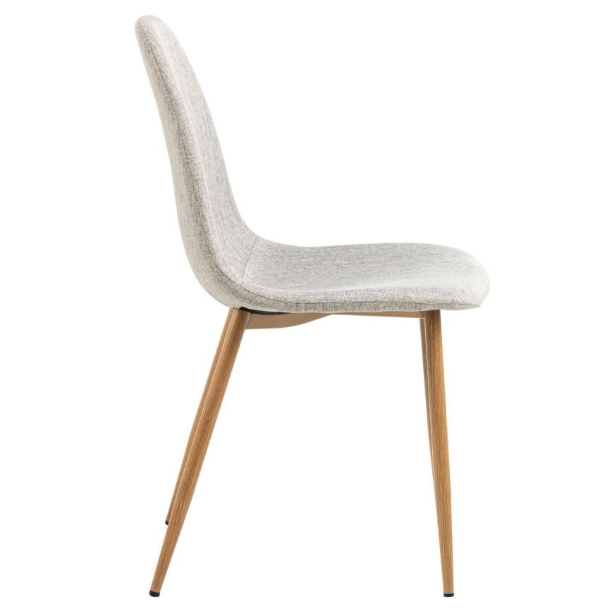 Silla de comedor KAIA 1 pz gris claro/roble