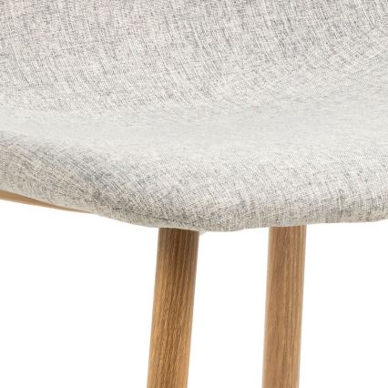 Silla de comedor KAIA 1 pz gris claro/roble