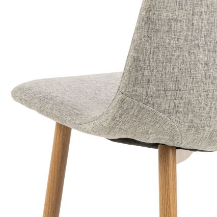 Silla de comedor KAIA 1 pz gris claro/roble