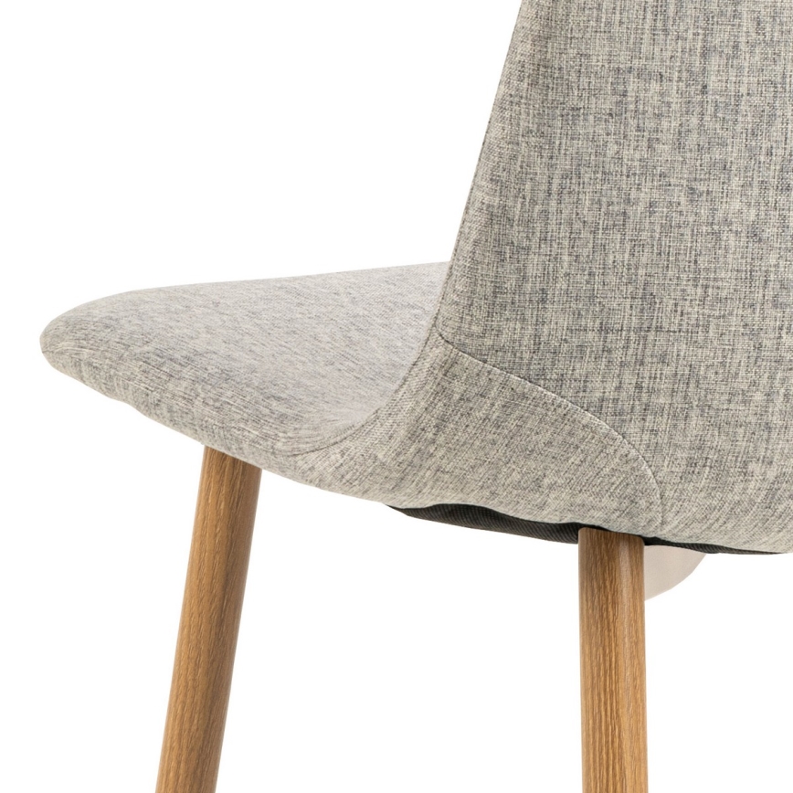Silla de comedor KAIA 1 pz gris claro/roble