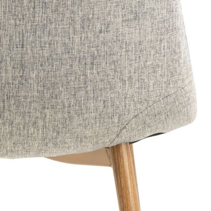 Silla de comedor KAIA 1 pz gris claro/roble