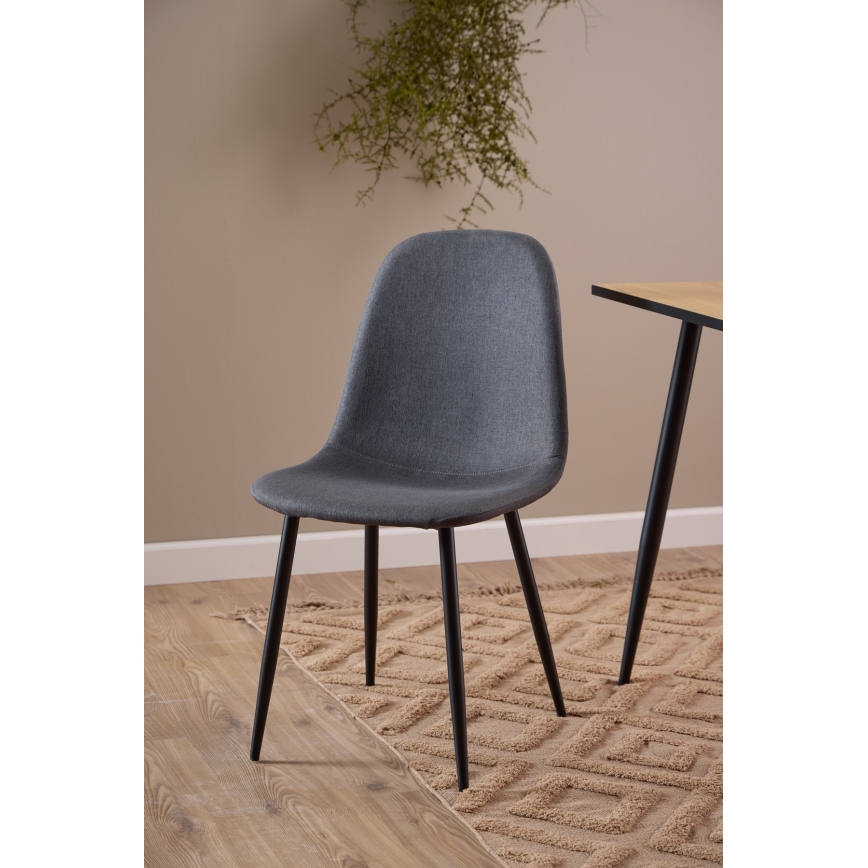 Silla de comedor KAIA 1 pz gris oscuro