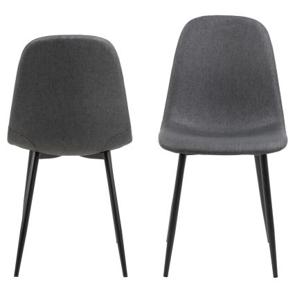 Silla de comedor KAIA 1 pz gris oscuro