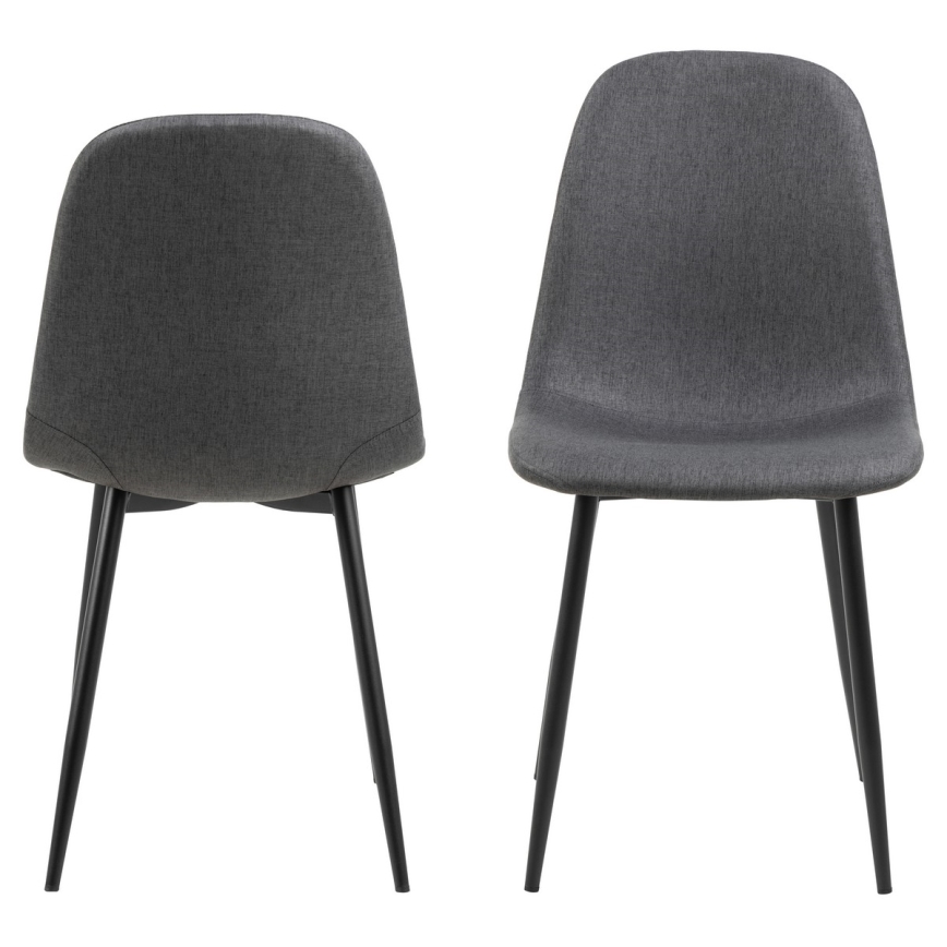Silla de comedor KAIA 1 pz gris oscuro