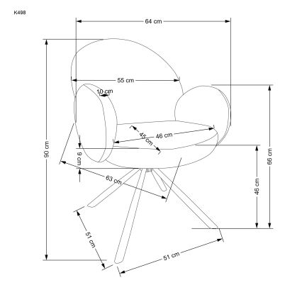 Silla de comedor KIVA, 1 unidad, gris