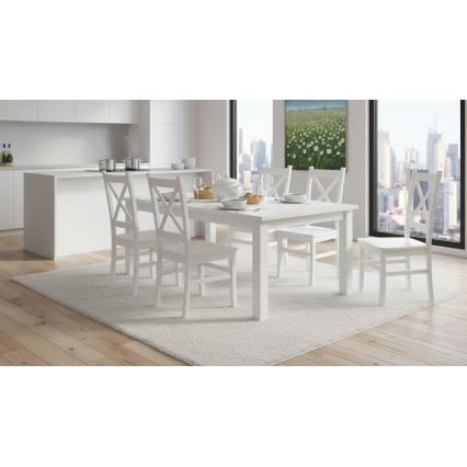 Silla de comedor NATE blanco