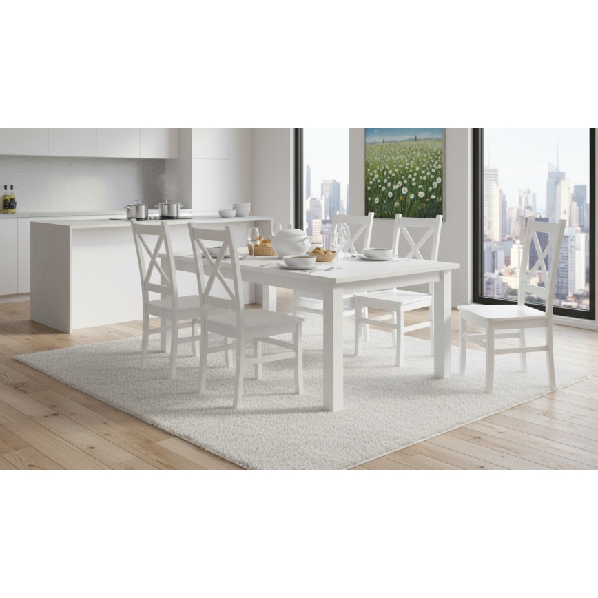 Silla de comedor NATE blanco