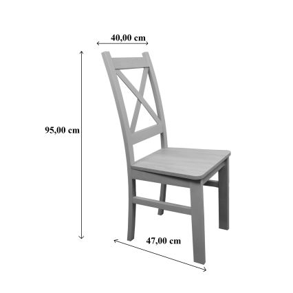 Silla de comedor NATE blanco/marrón
