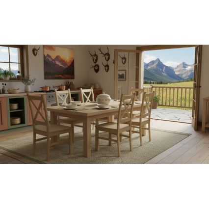 Silla de comedor NATE roble sonoma