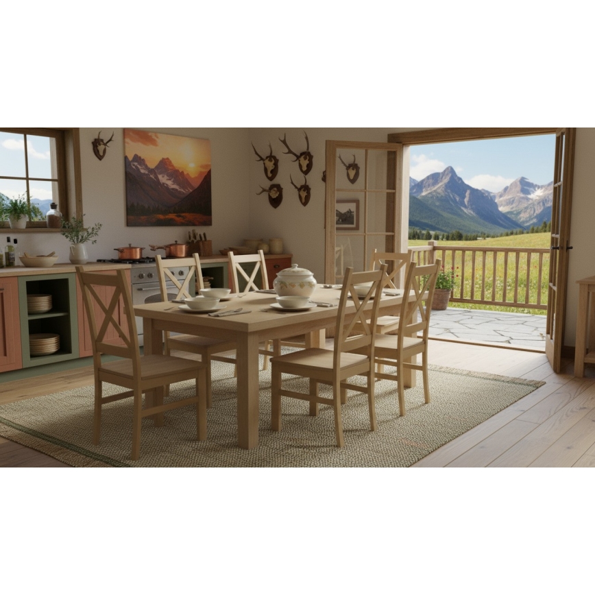 Silla de comedor NATE roble sonoma