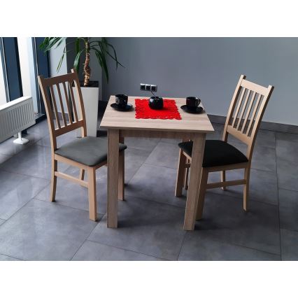Silla de comedor SIMON haya/gris oscuro