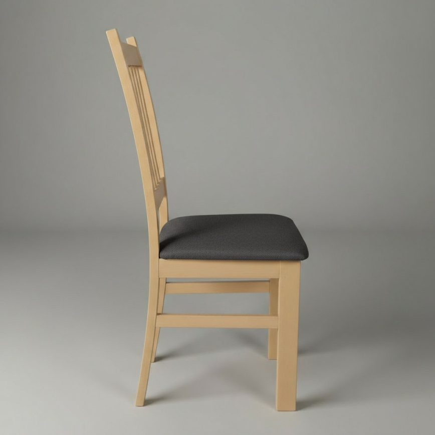 Silla de comedor SIMON haya/gris oscuro