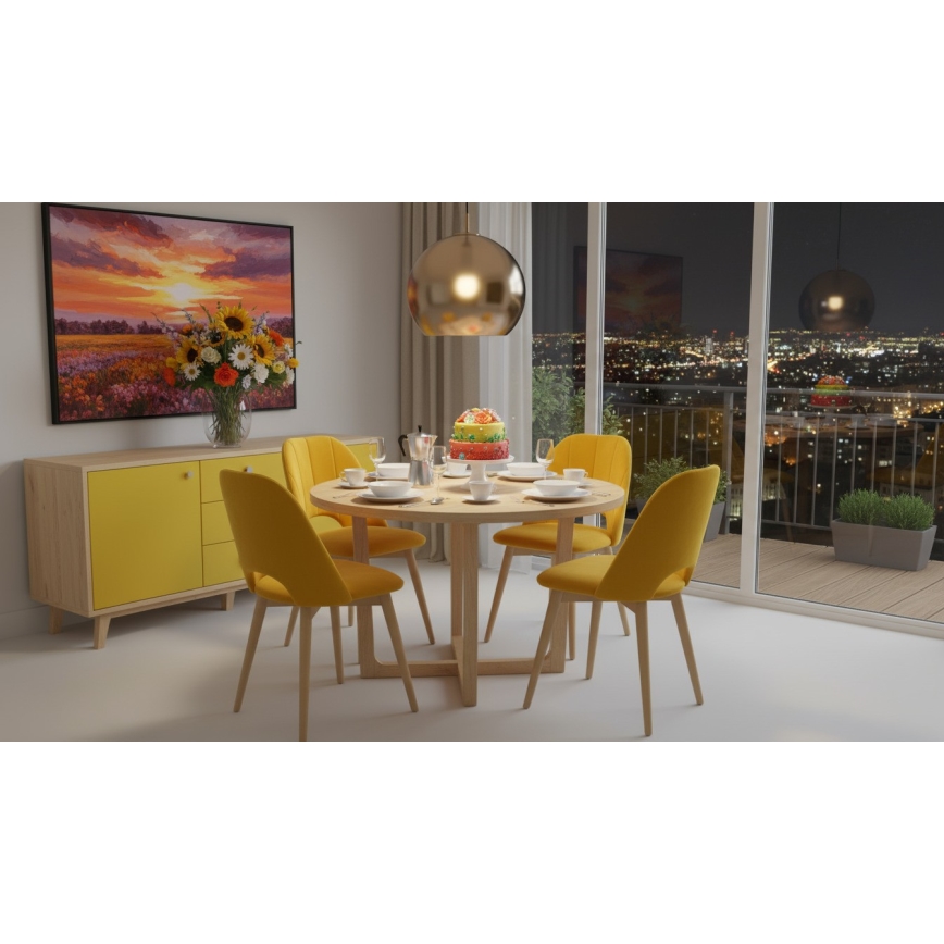 Silla de comedor THEO amarillo