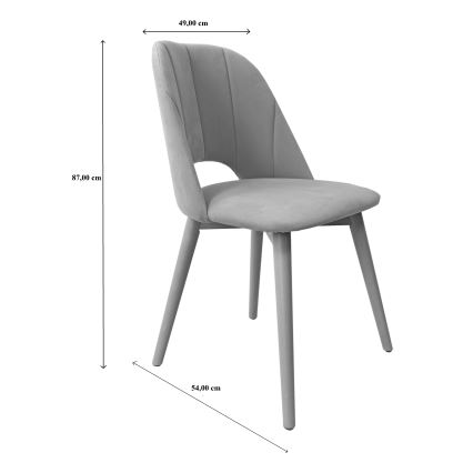 Silla de comedor THEO turquesa