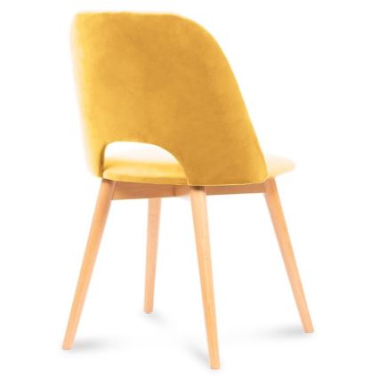 Silla de comedor TINO 86x48 cm amarillo/roble claro