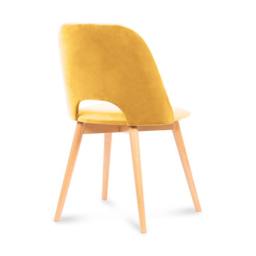 Silla de comedor TINO 86x48 cm amarillo/roble claro