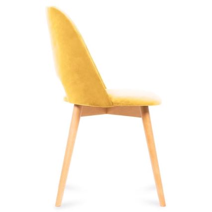 Silla de comedor TINO 86x48 cm amarillo/roble claro