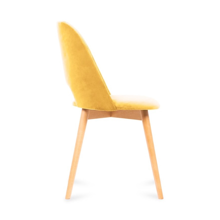 Silla de comedor TINO 86x48 cm amarillo/roble claro