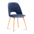 Silla de comedor TINO 86x48 cm azul oscuro/roble claro