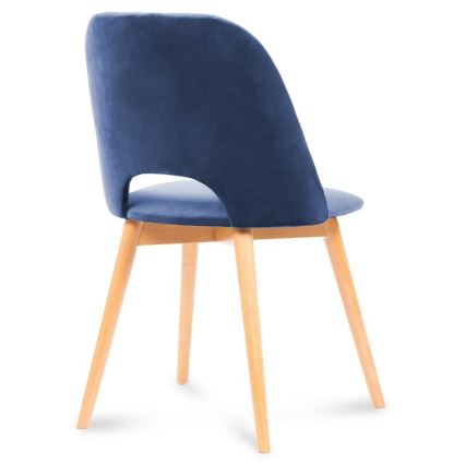 Silla de comedor TINO 86x48 cm azul oscuro/roble claro