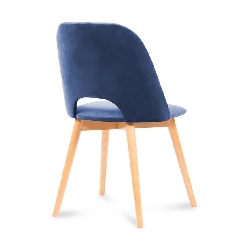 Silla de comedor TINO 86x48 cm azul oscuro/roble claro