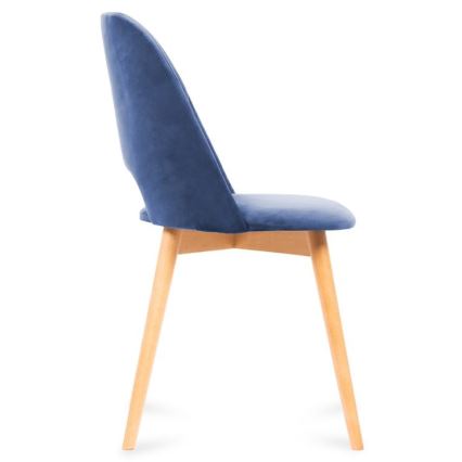 Silla de comedor TINO 86x48 cm azul oscuro/roble claro