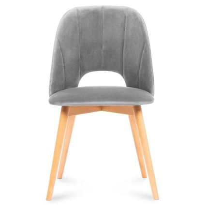 Silla de comedor TINO 86x48 cm gris/roble claro