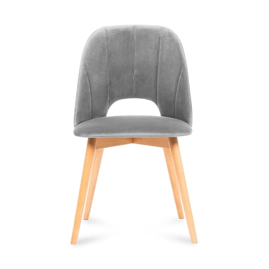 Silla de comedor TINO 86x48 cm gris/roble claro