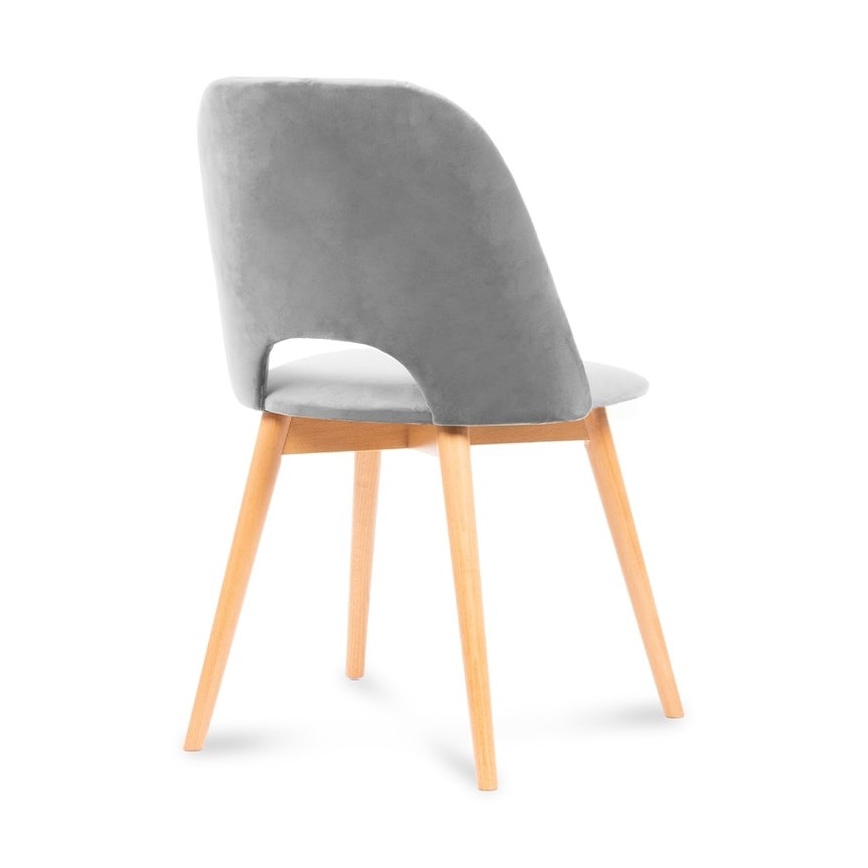 Silla de comedor TINO 86x48 cm gris/roble claro