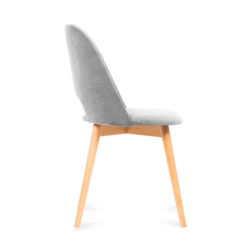 Silla de comedor TINO 86x48 cm gris/roble claro