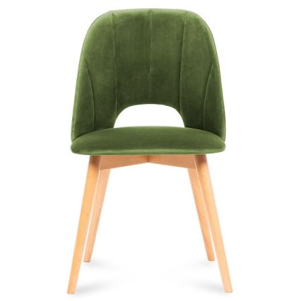Silla de comedor TINO 86x48 cm verde claro/roble claro