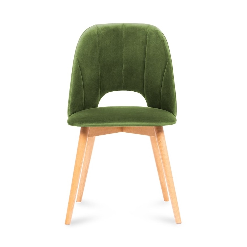 Silla de comedor TINO 86x48 cm verde claro/roble claro