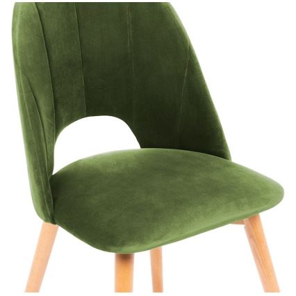 Silla de comedor TINO 86x48 cm verde claro/roble claro
