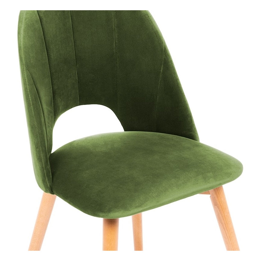 Silla de comedor TINO 86x48 cm verde claro/roble claro