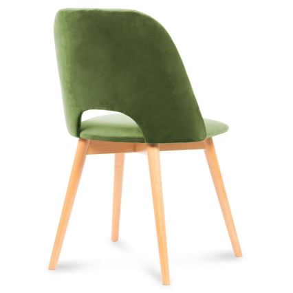 Silla de comedor TINO 86x48 cm verde claro/roble claro