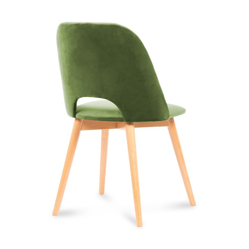 Silla de comedor TINO 86x48 cm verde claro/roble claro