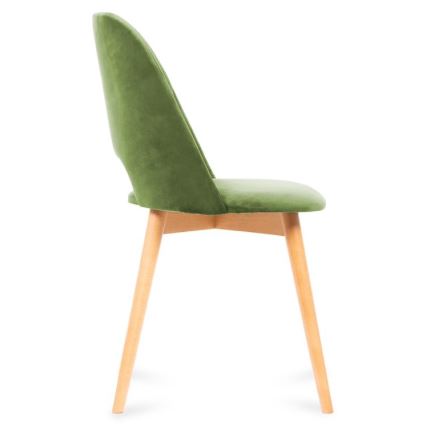 Silla de comedor TINO 86x48 cm verde claro/roble claro