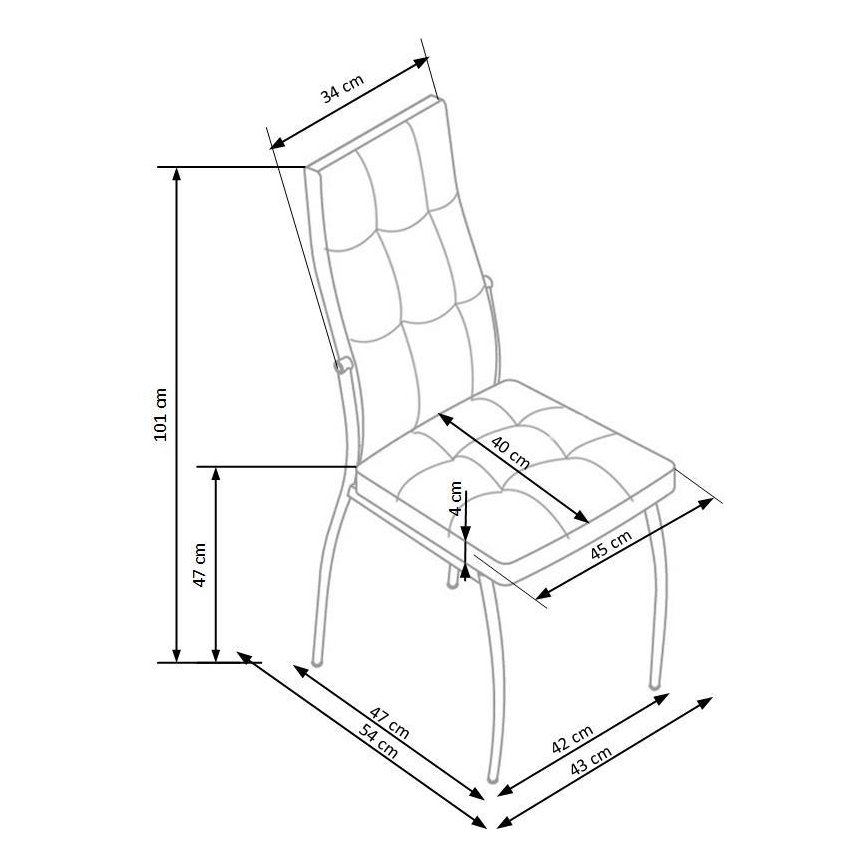 Silla de comedor WARMIS 1 ud. negra