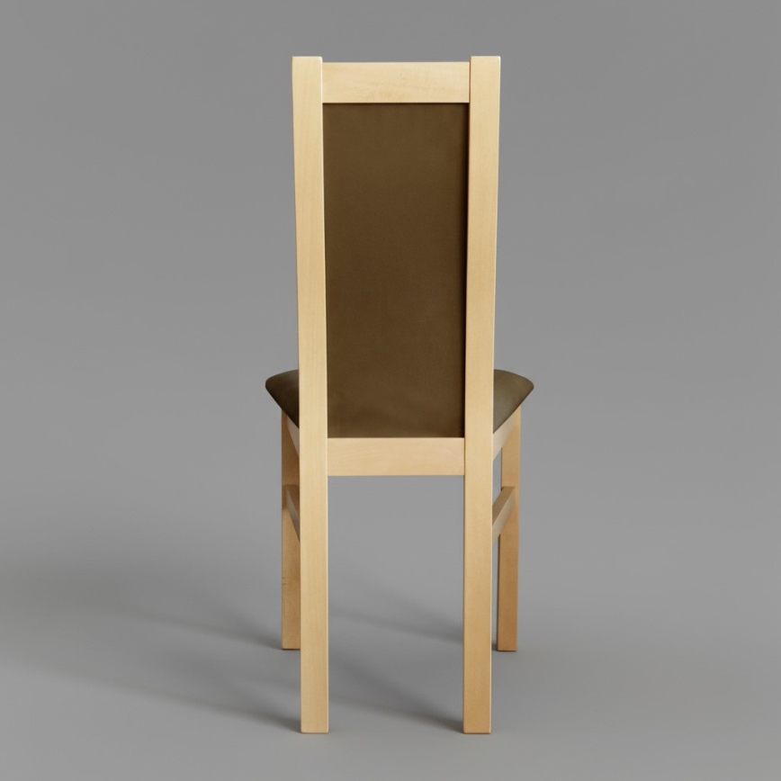 Silla de comedor ZOE haya/marón oscuro