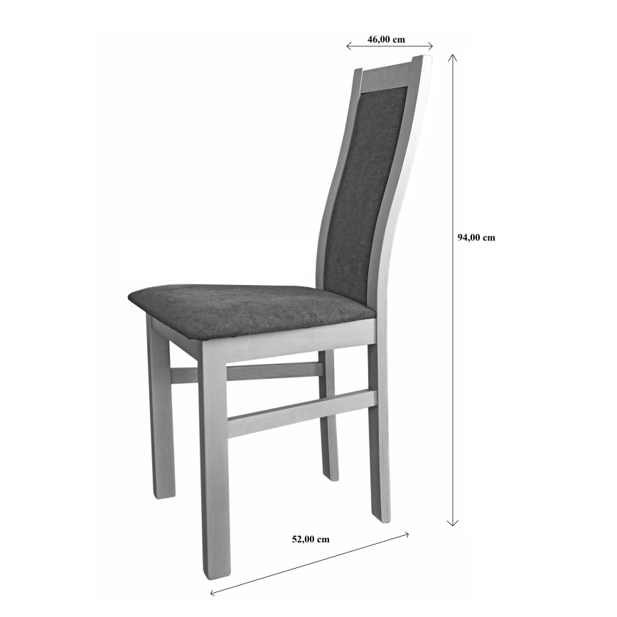 Silla de comedor ZOE haya/marón oscuro