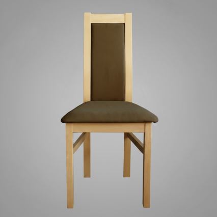 Silla de comedor ZOE roble/marrón oscuro