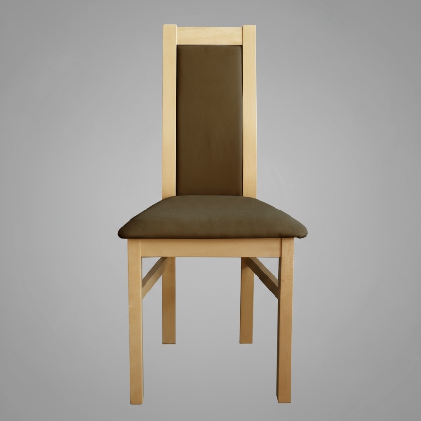 Silla de comedor ZOE roble/marrón oscuro