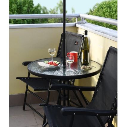 Silla de jardín plegable negro