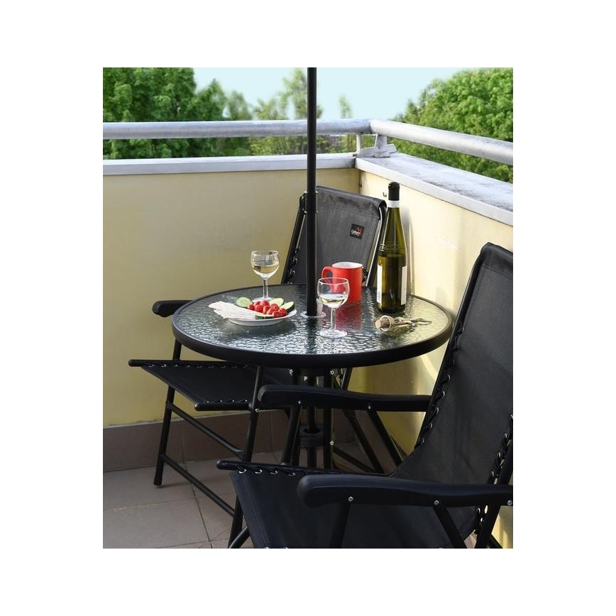 Silla de jardín plegable negro