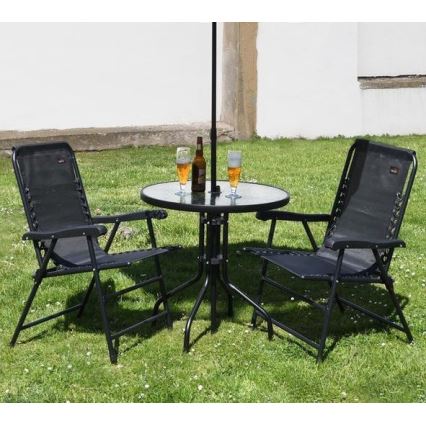 Silla de jardín plegable negro