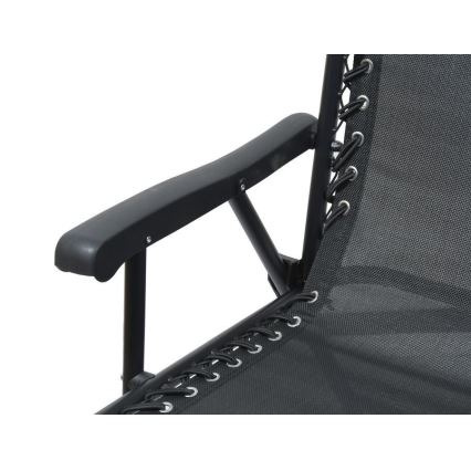 Silla de jardín plegable negro