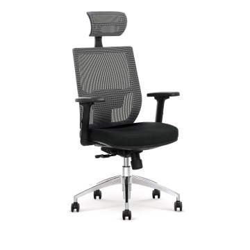Silla de oficina ELMIR negra/gris